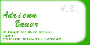 adrienn bauer business card